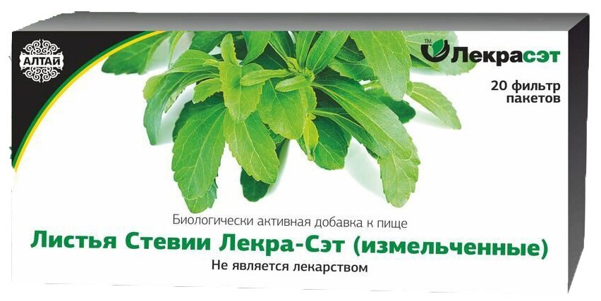 Лекра-СЭТ листья Стевия ф/п, 1.5 г, 20 шт.