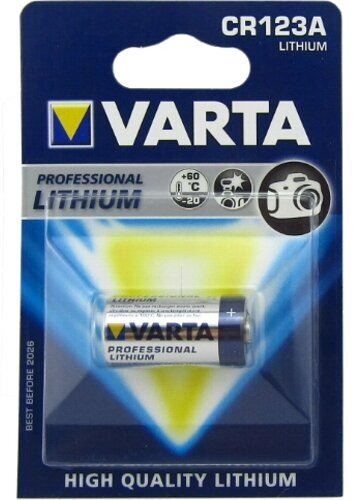 Батарейка CR123A 3В литиевая Varta в блистере 1шт.