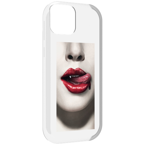Чехол MyPads губы-вампирши для UleFone Note 6 / Note 6T / Note 6P задняя-панель-накладка-бампер