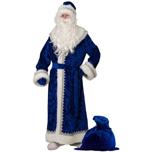фото Костюмы деда мороза и снегурочки batik костюм дед мороз велюр тиснение синий взр (199)