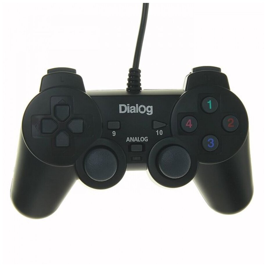 Джойстик DIALOG Action GP-A11 - геймпад вибрация, 12 кнопок, USB, черный