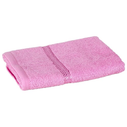 фото Махровое полотенце для лица и рук utex 90 х 50 см, геометрический узор, розовое