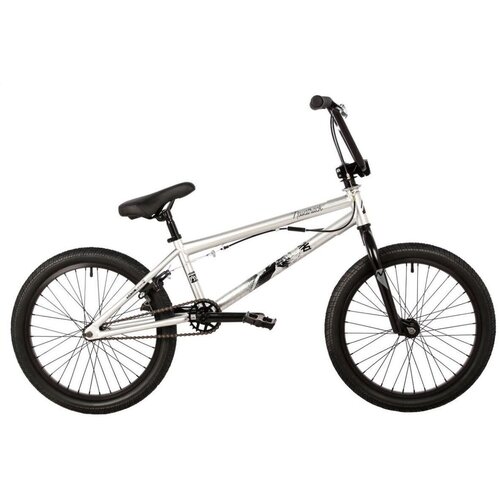 фото Велосипед novatrack 20" bmx psycho серебристый, сталь , гироротор, рама 10"