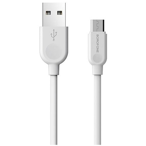 Кабель USB, micro USB, Borofone BX14 LinkJet, 300 см, белый кабель borofone bx14 linkjet usb cable micro usb 2m white