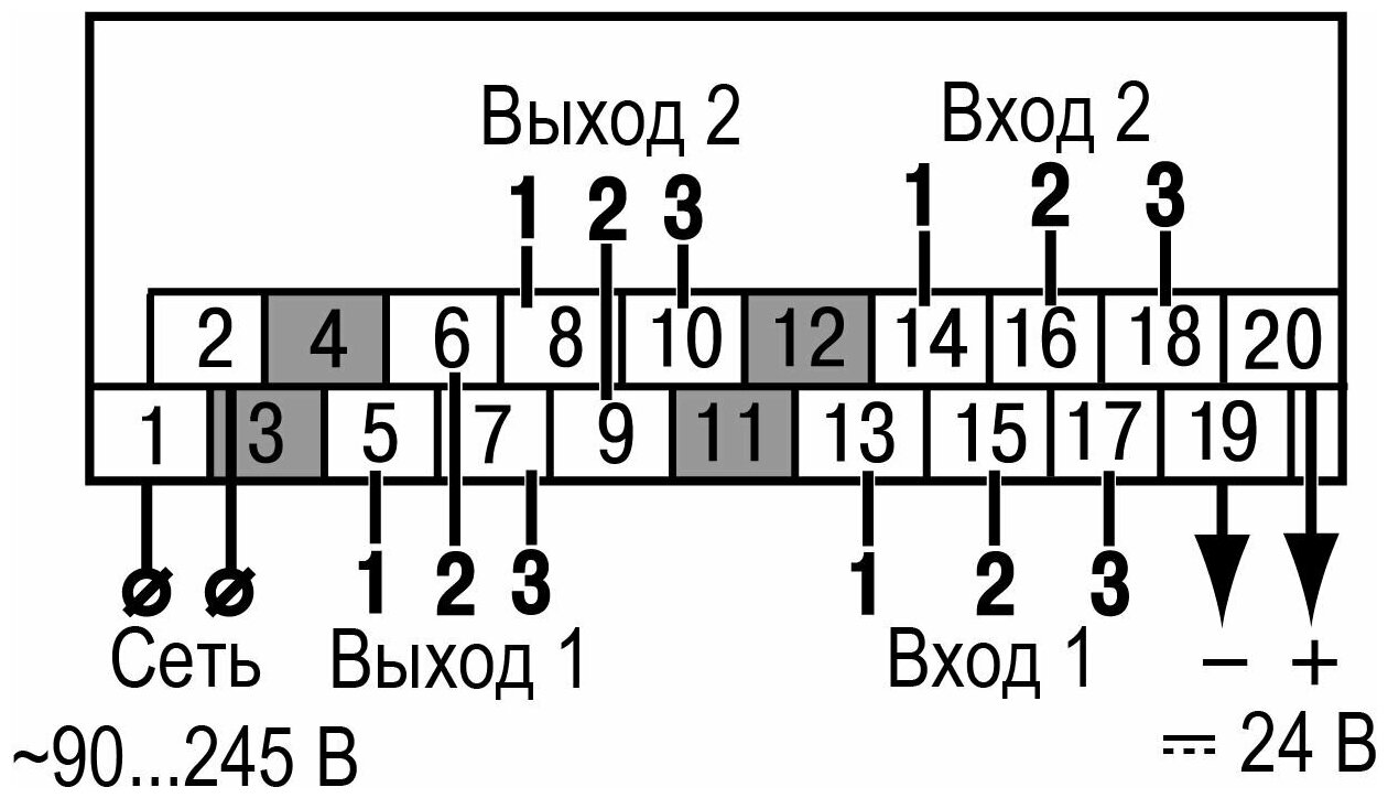 2ТРМ1-Щ2.У.РР Терморегулятор/термостат овен Универсальный - фотография № 3