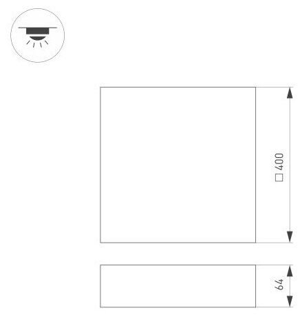 Светильник Arlight Светильник SP-QUADRO-S400x400-40W Day4000 (BK, 120 deg, 230V) (Arlight, IP40 Металл, 3 года)