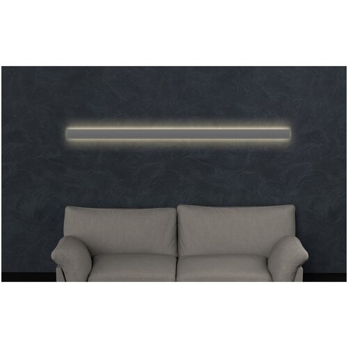 Настенный светильник Doppia, 1750мм, серебристый, LED, диммируемый, с пультом ДУ