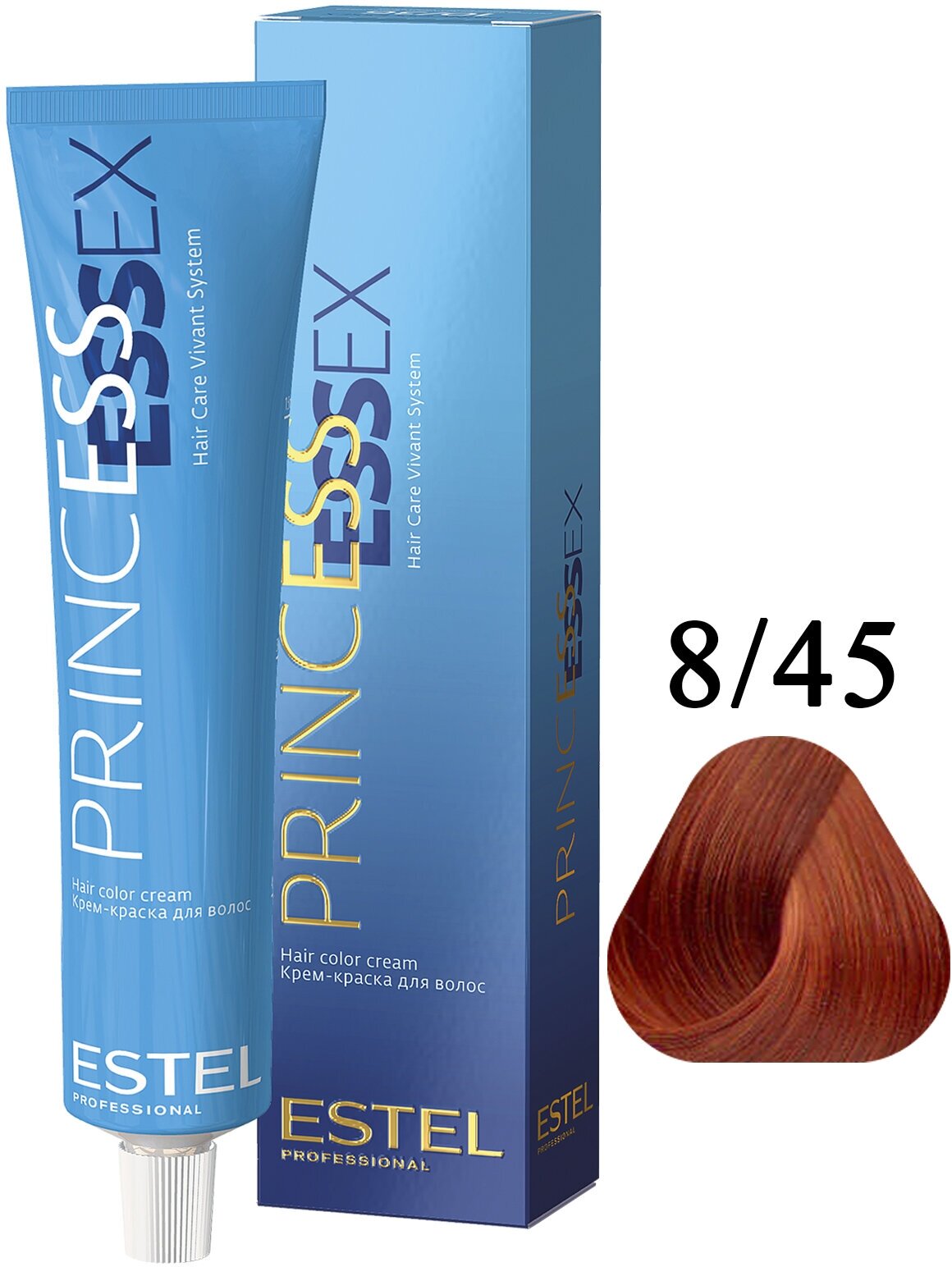 Крем-краска PRINCESS ESSEX для окрашивания волос ESTEL PROFESSIONAL 8/45 светло-русый медно-красный/авантюрин 60 мл
