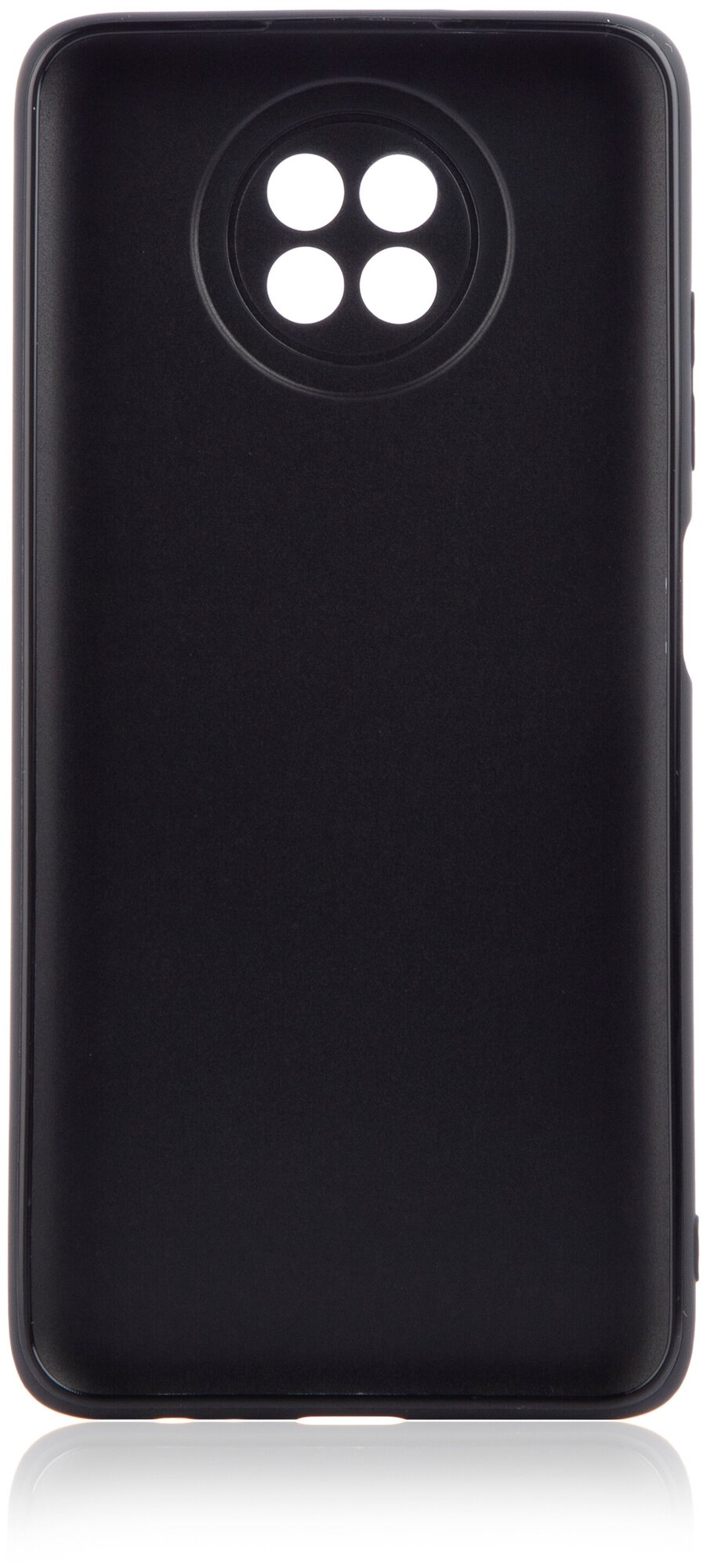 Чехол-накладка для Xiaomi Redmi Note 9T матовый (Сяоми Редми Ноут 9Т), тонкий из качественного силикона ROSCO, защита модуля камер, черный