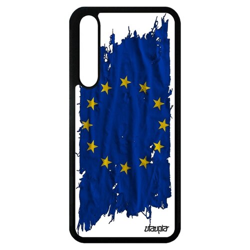 фото Чехол для смартфона huawei p20 pro, "флаг европы на ткани" государственный патриот utaupia