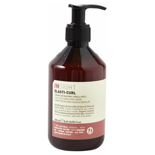 INSIGHT PROFESSIONAL Крем для усиления завитка кудрявых волос ELASTI-CURL, 250 мл flora сертифицированное органическое масло сача инчи 250 мл 8 5 жидк унции