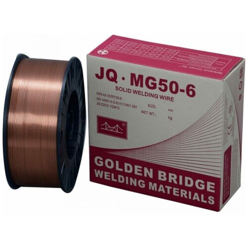 Проволока сварочная омедненная Золотой Мост JQ. MG50-6/ER70S-6 (0,8 15кг) проволока сварочная омеднённая jq mg50 6 er70s 6 0 8 мм х 1 кг