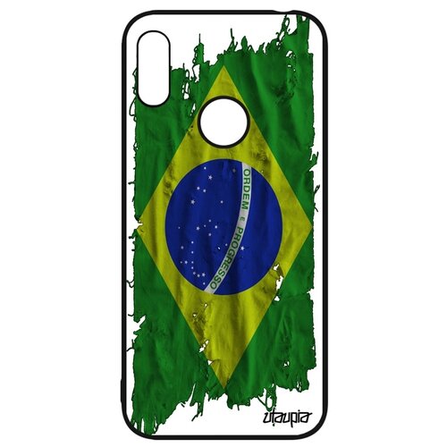 фото Чехол для смартфона y6 2019, "флаг бразилии на ткани" страна патриот utaupia
