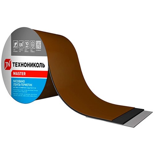 Лента гидроизоляционная Nicoband коричневая 10 м х 10 см