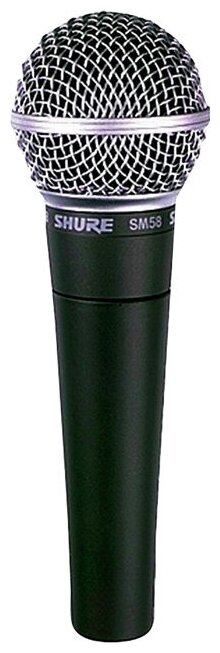 Микрофон проводной Shure SM58S, комплектация: микрофон, разъем: XLR 5 pin (M), черный, 1 шт