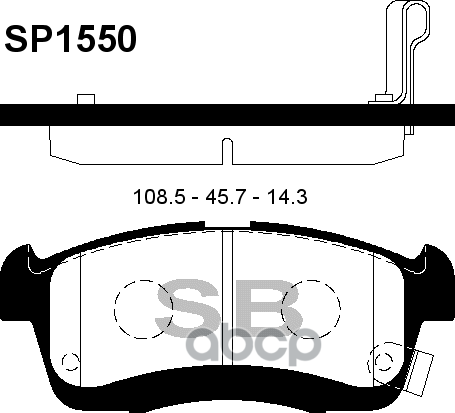 Колодки Тормозные Дисковые Sp1550 Sangsin brake арт. SP1550