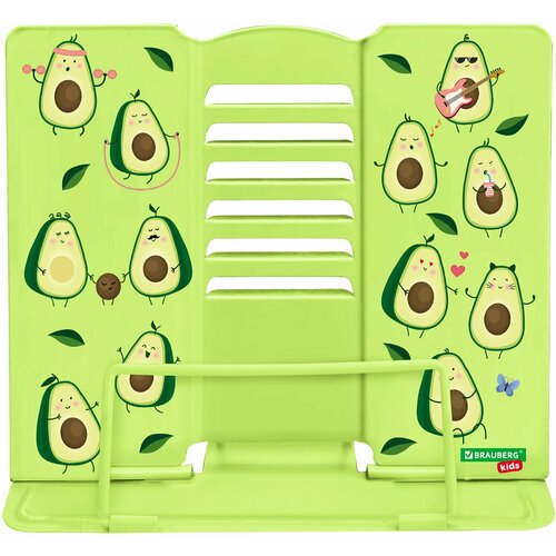 фото Подставка для книг и учебников brauberg kids "avocado", регулируемый угол наклона, металл, 238052