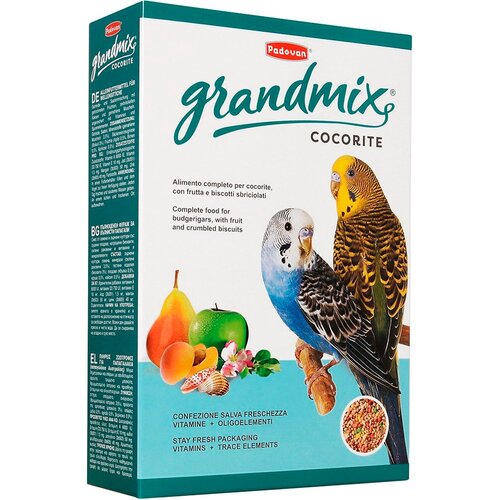 padovan grandmix pappagalli корм для крупных попугаев 600 гр х 4 шт PADOVAN GRANDMIX COCORITE корм для волнистых попугаев (1 кг х 2 шт)