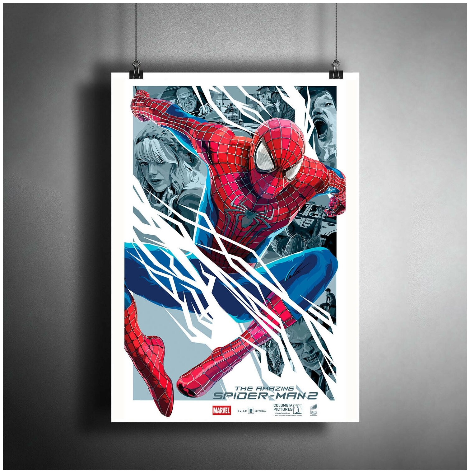 Постер плакат для интерьера "Фильм: Человек-паук. Spider-Man"/ Декор дома, офиса. A3 (297 x 420 мм)