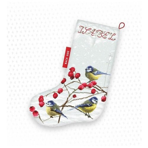 Набор для вышивания Letistitch Blue tits Stocking, 24,5 x 37 см