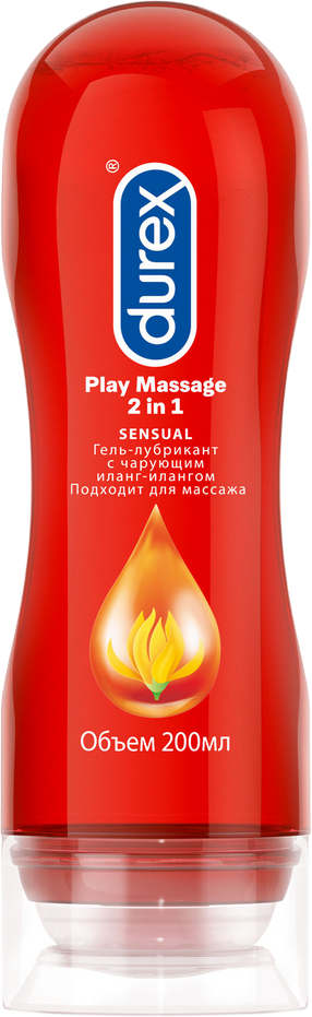 Гель-смазка 2 в 1 Durex Play Sensual для массажа с иланг-илангом 200 мл 1 шт