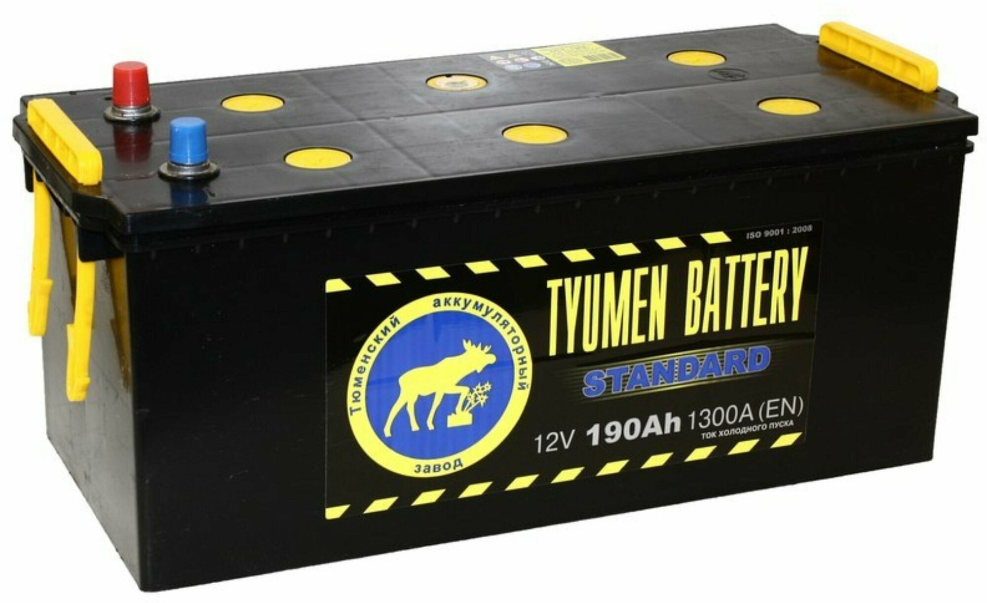 Аккумулятор грузовой TYUMEN BATTERY STANDARD 6СТ-190 прям. 518x228x240