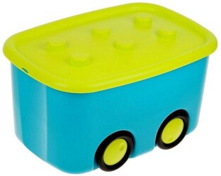 Ящик для игрушек Моби, цвет бирюзовый, объём 44 литра