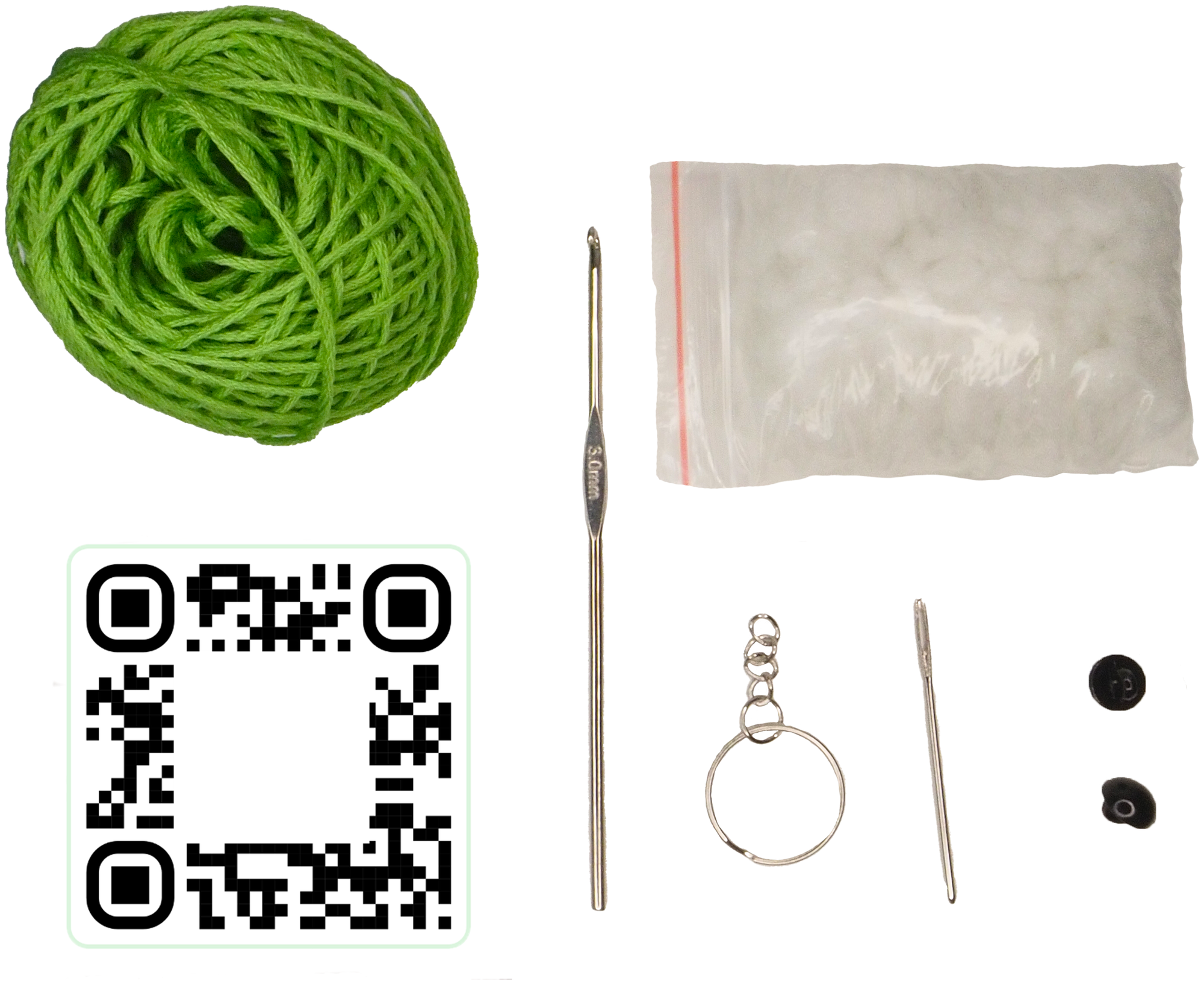 Набор для вязания "crochet internet" брелок жабка зеленая