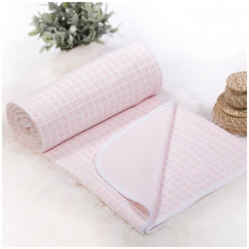 Купить Детское одеяло-покрывало Арт Постель трикотаж; Клетка - розовый;Размер: Ясли, АртПостель, хлопок
