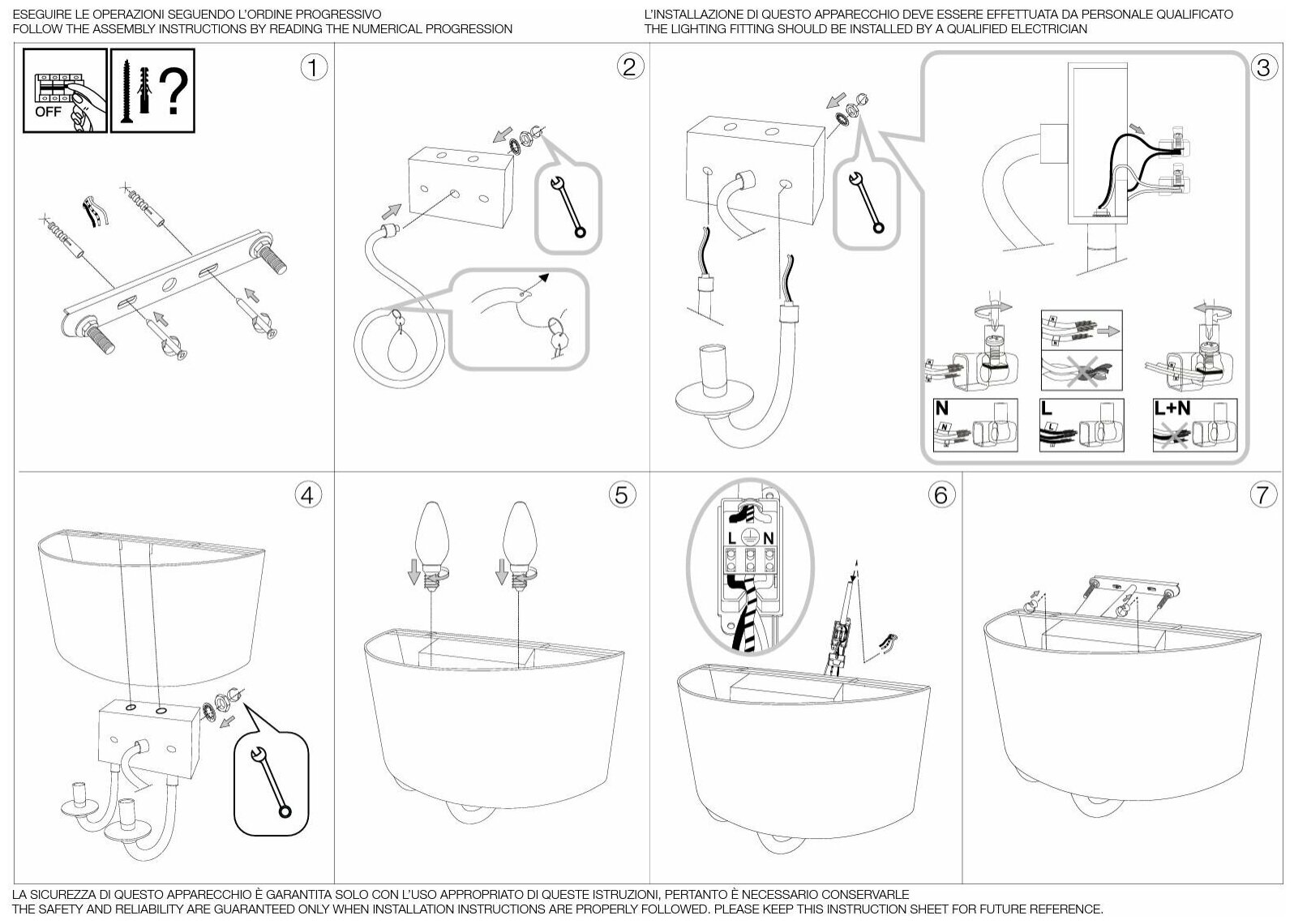 Бра Ideal Lux Swan AP2 - фото №7