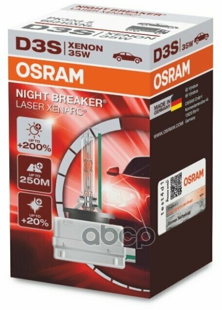 Лампа Автомобильная D3s 42V-35W (P32d-5) Xenarc Night Breaker Laser (Osram) Osram арт. 66340XNL