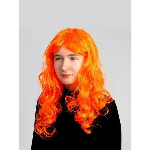 Карнавальный праздничный парик из искусственного волоса Страна Карнавалия Кудрявые волосы, рыжий