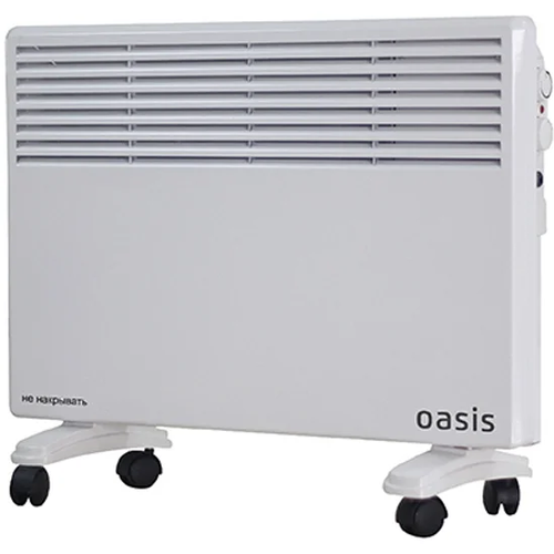 Конвектор Oasis LK-15 (U), 1.5 кВт, 20 м², колеса в комплекте, белый конвектор oasis lk 15 u