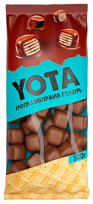 Вафельное драже Yota в молочно-шоколадной глазури 500 грамм - фотография № 1