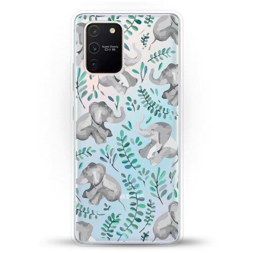 фото Силиконовый чехол узор из слонов на samsung galaxy s10 lite andy & paul
