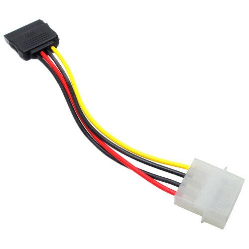 Кабель ORIENT Molex - SATA (C907), черный переходник питания orient c907 molex штекер на sata гнездо кабель 15 см