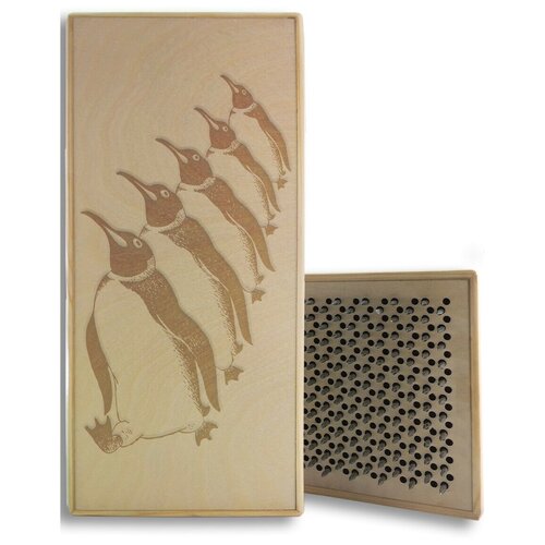 фото Доска садху с динамическими гвоздями, пинвины - 160 шаг 10мм светлая goodwood