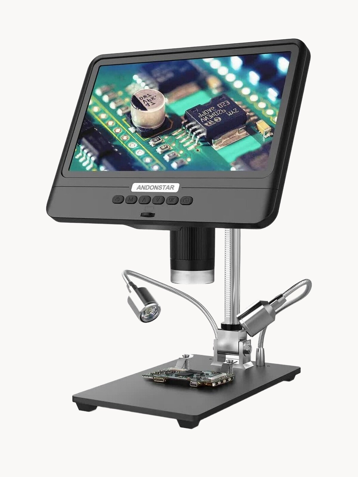 Микроскоп Andonstar AD208, с регулировкой дисплея, USB, 5-1200х, чёрный