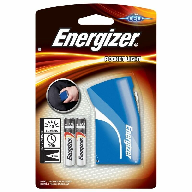 фото Фонарь светодиодный ENERGIZER Pocket Light 3xAAA, карманный, синий
