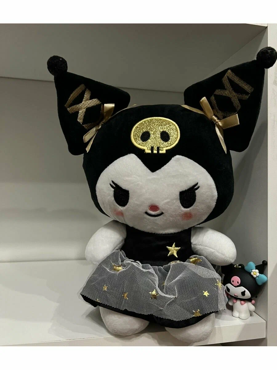 Мягкая игрушка аниме Куроми Хеллоу Китти из серии My melody, Kuromi, золотая коллекция