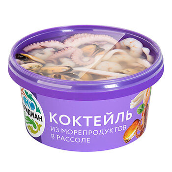 Коктейль из морепродуктов Меридиан в рассоле 430г