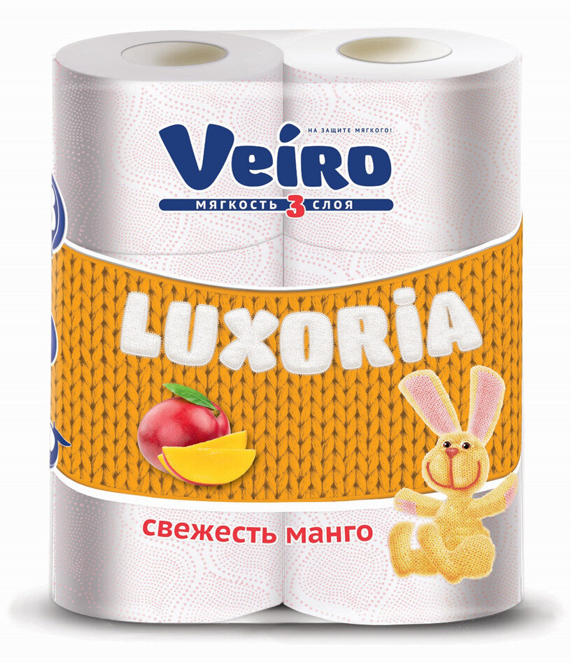 Veiro Туалетная бумага Luxoria 3-х слойная Aroma , 6 шт