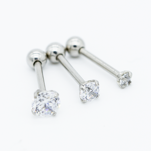 Пирсинг, размер 8 мм, серебряный