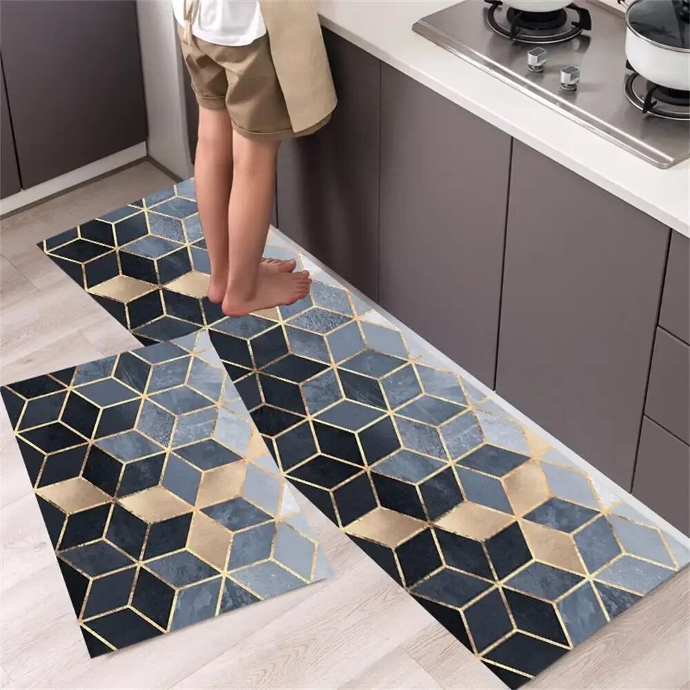HIHOQR хрустальный бархатный коврик для двери Темно-синий, 40cmx120cm 1pc, 2-10-196