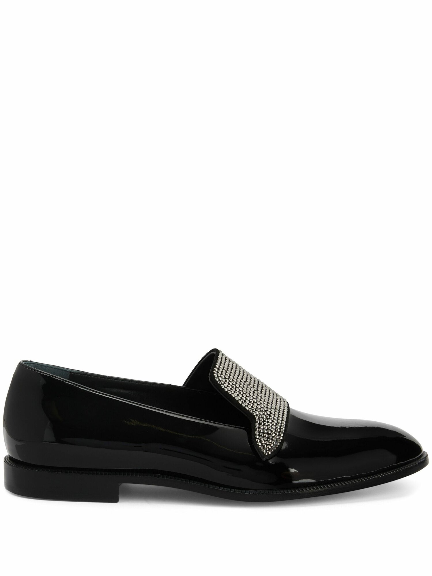 Giuseppe Zanotti - Лакированные лоферы Eflamm, украшенные кристаллами Лоферы - Mужской - 44.5 - Черный