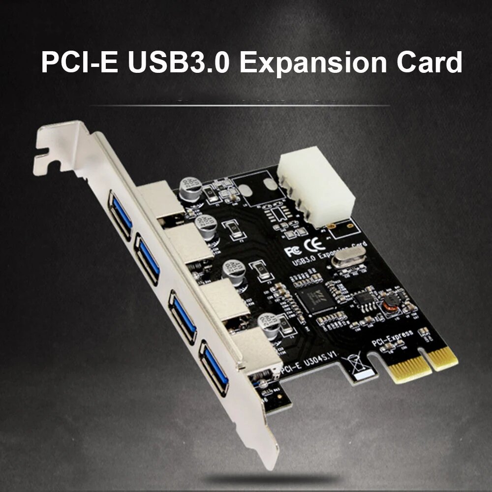 Плата расширения Mini 4 порта USB 3.0 PCI-e, PCI Express PCIe USB 3.0 4 порта USB 3,0 контроллер USB 3.0 PCIe Express