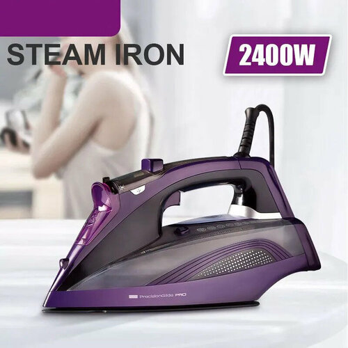 Домашний утюг электрический проводной с дисплеем с антипригарным покрытием с функцией вертикальной глажки паровой утюг2400Вт утюг для дома 5333₽