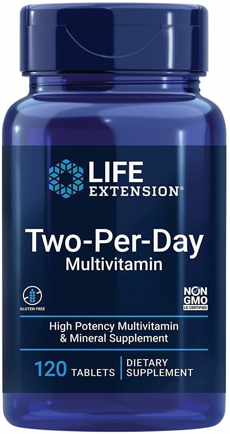 LIFE Extension Two-Per-Day Multivitamin, 120 tablets — фото 1