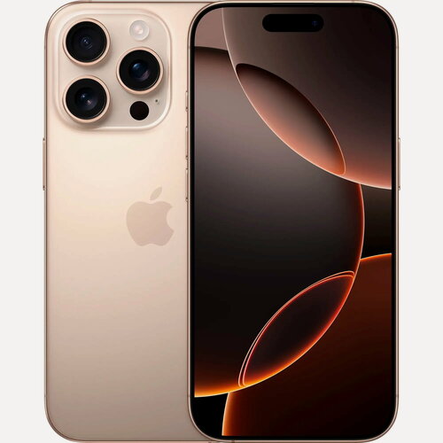 Изображение товара Смартфон Apple iPhone 16 Pro 128 ГБ, CN, Dual nano SIM, пустынный титан (Desert Titanium)
