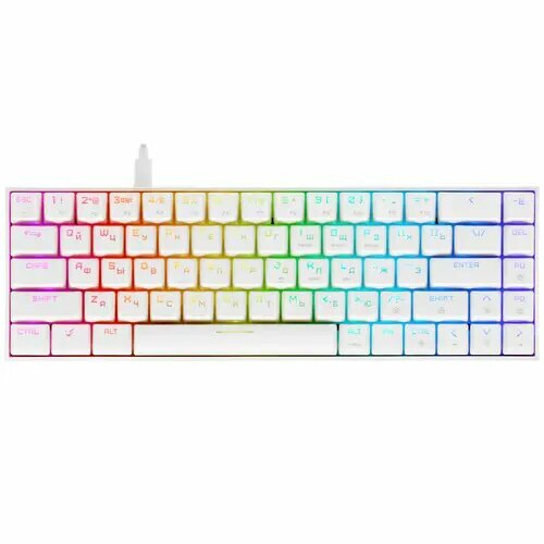 Клавиатура проводная ARDOR GAMING Immortality Mini, белый , AG-FL-IM68Red-W